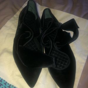 Tory Burch Black velvet Ciara Flats
